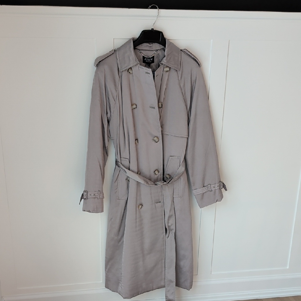 J. Crew Women's Gray Trench Coat